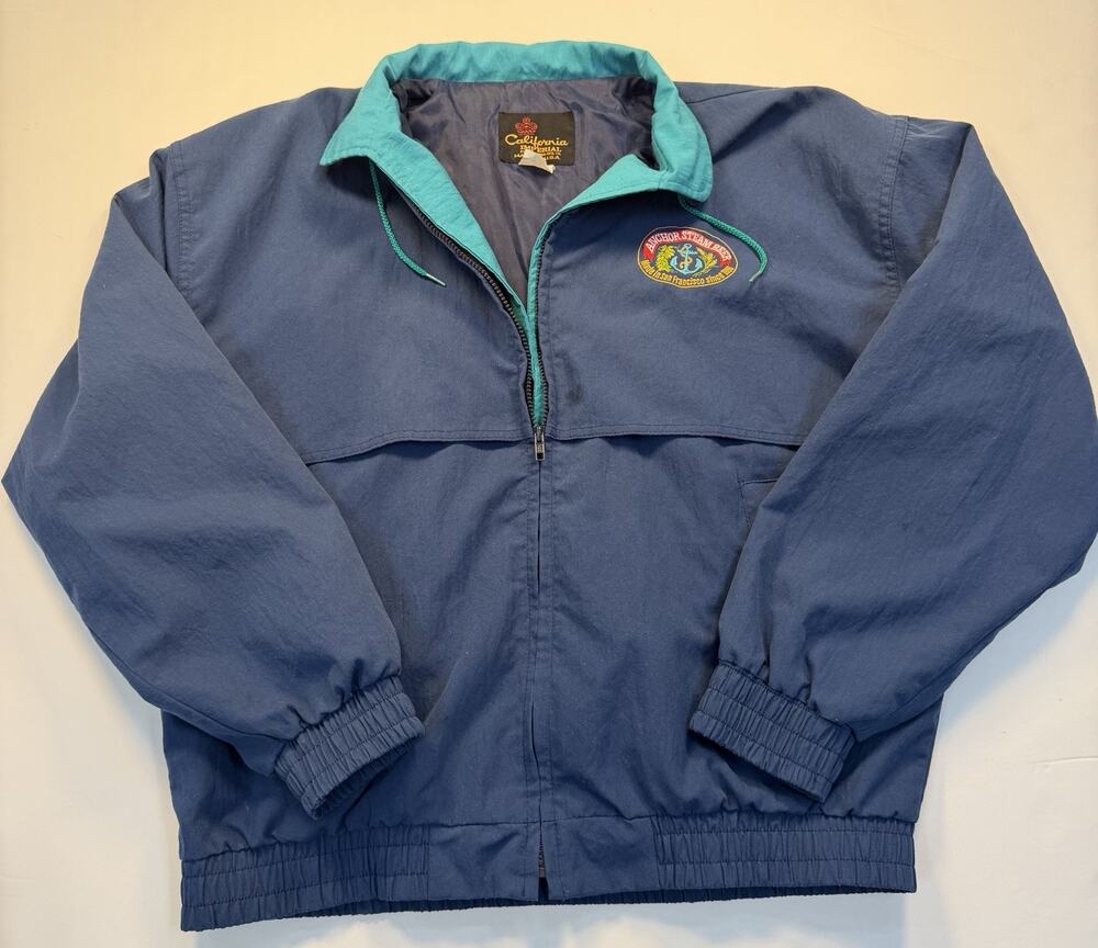 Mens Vintage 80s Size XL California Imperial Anchor Steam Beer Jacket